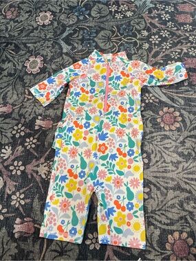 Baby Boden Floral SurfSuit with Ruffles